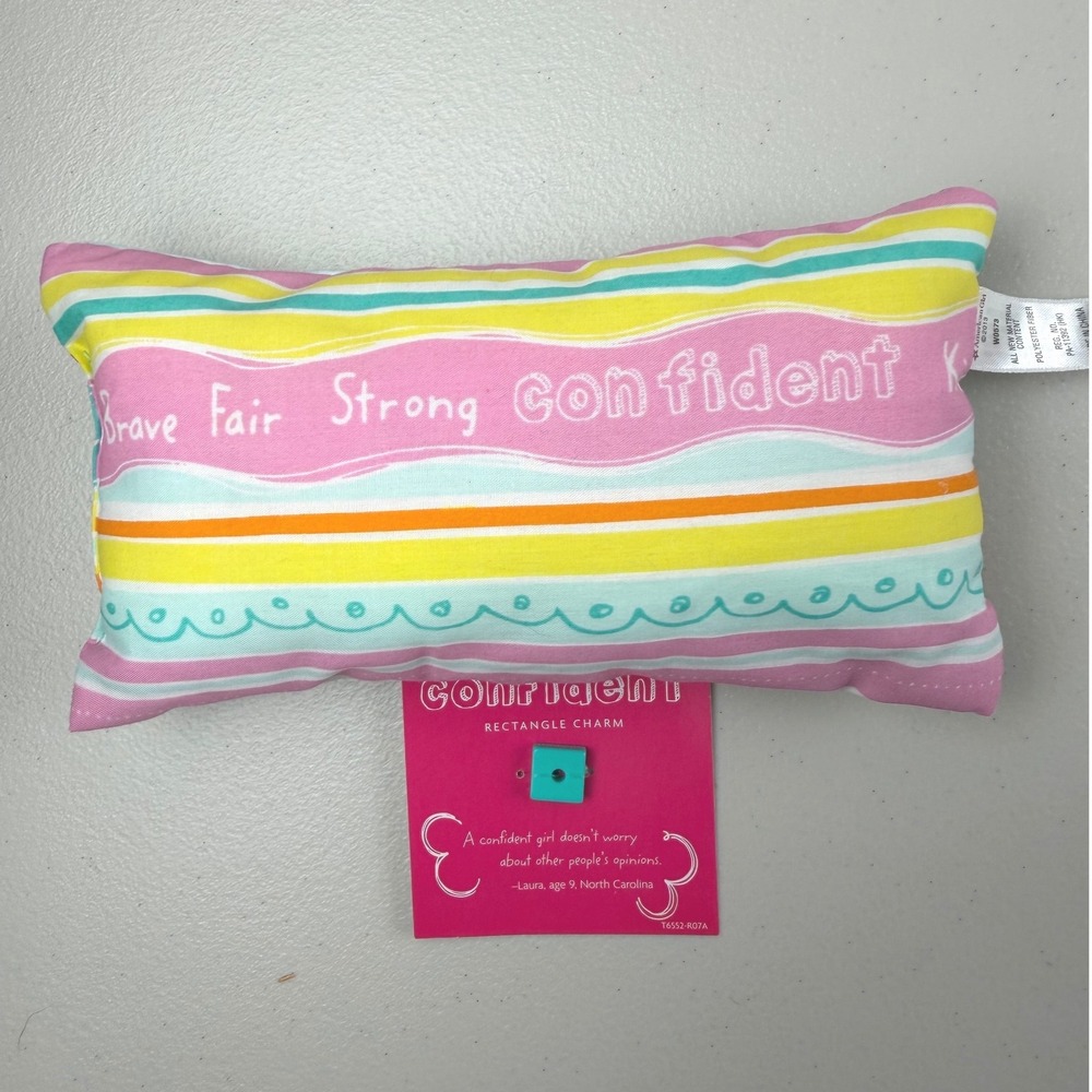 American Girl Confident Rectangle Charm and Pillow Set 2013 W0573 Kids Decor